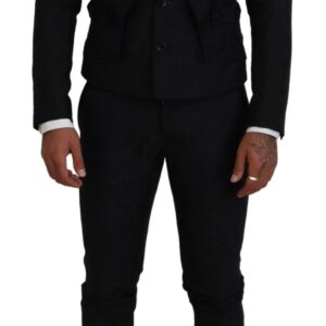 Black Polyester Men 2 Piece MARTINI Suit