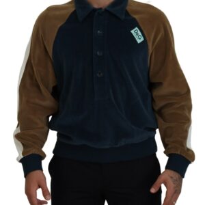 Multicolor Cotton Collared Pullover Sweater