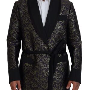 Gold Purple Baroque Jacket Blazer Robe