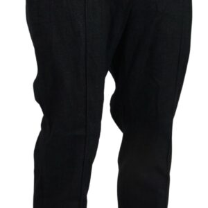 Grey Cotton Tapered Cotton Pants