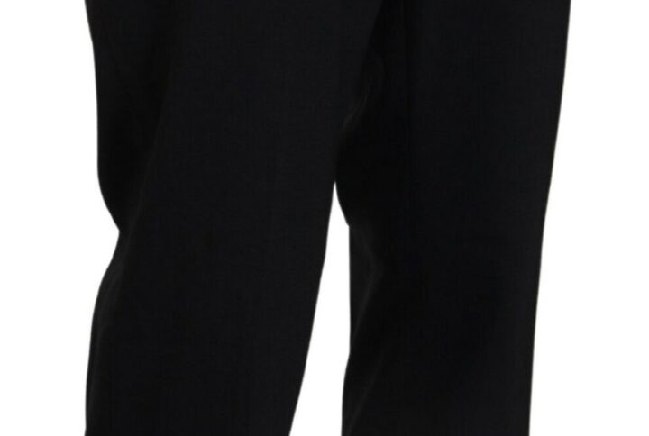 Gray Wool Stretch Dress Formal Slim Fit Pant - Jag Couture London