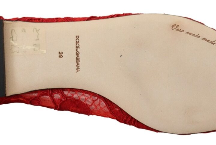 Red Taormina Crystals Loafers Flats Shoes - Jag Couture London