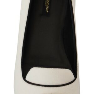 White Velvet Slip Ons Loafers Flats Shoes
