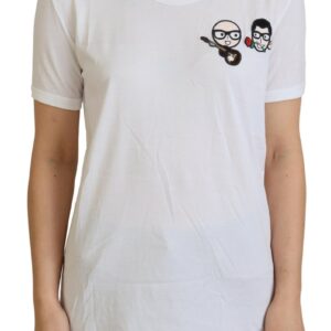 White #dgfamily Crewneck Cotton T-shirt