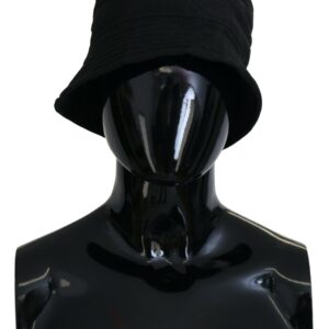 Black Nylon Women Bucket Cap Hat