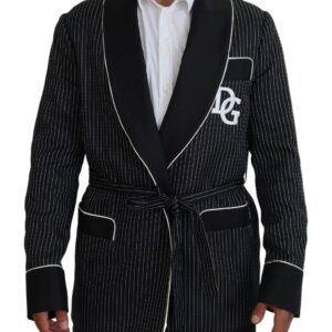 Black Robe Striped DG Patch Jacket Men Blazer