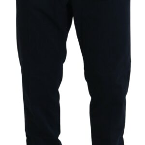 Blue Cotton Dress Formal Men Pants
