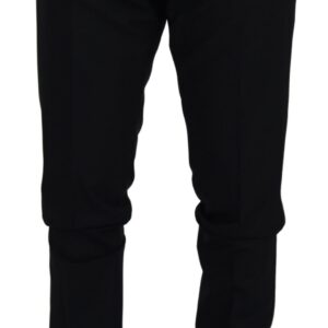 Black Wool Chino Dress Formal Pants