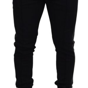 Black Wool Horseshoe Jogger Pants