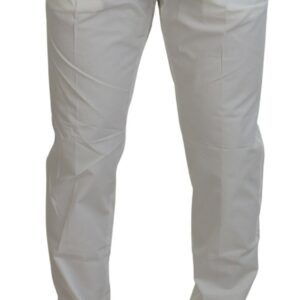 White Cotton Skinny Chino Pants