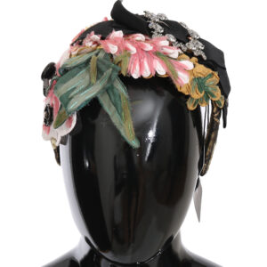 Multicolor Tiara Floral Crystal Bow Diadem Headband