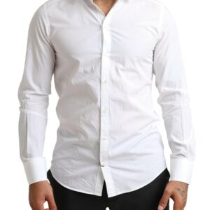 White MARTINI Cotton Dress Formal Shirt