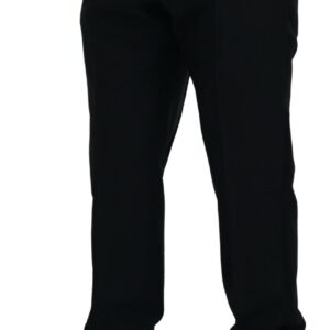 Black Dress Wool Silk Trouser Pants