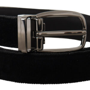 Black Velvet Classic Logo Engraved Metal Belt