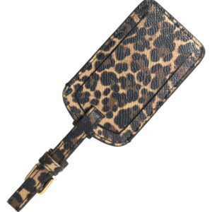 Multicolor Leopard Dauphine Leather DG Logo Luggage Tag