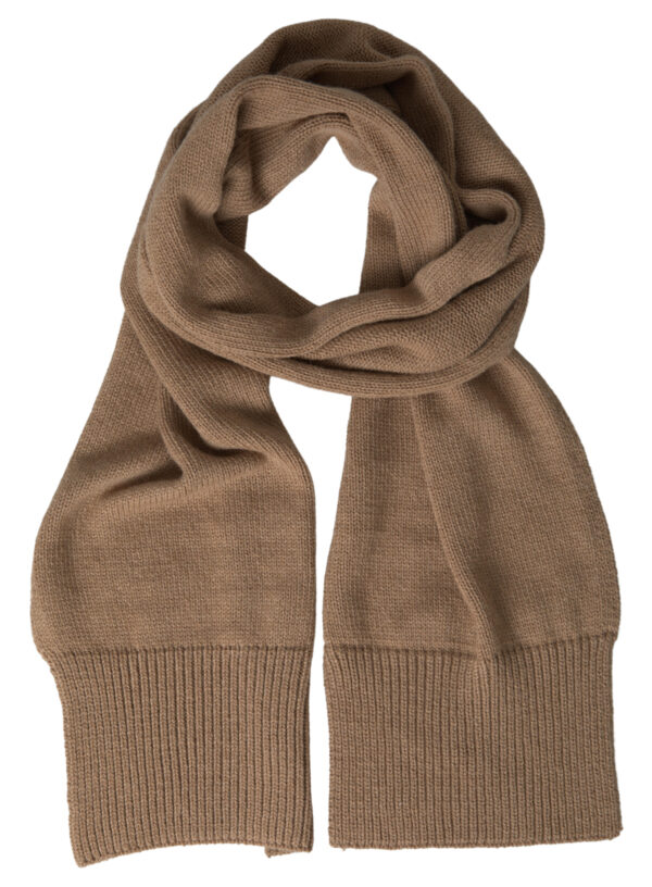 Brown Knitted Camel Wrap Shawl Foulard Scarf
