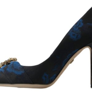Blue Floral Ayers Crystal Pumps Shoes