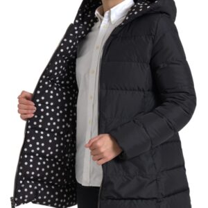 Black Polyester Hooded Reversible Jacket