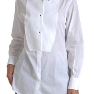 Cotton Collared Long Sleeves Shirt White