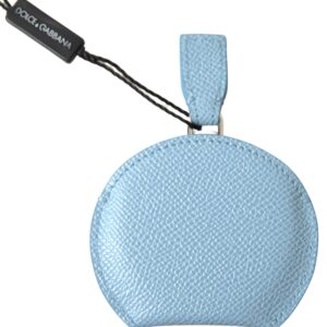 Light Blue Calfskin Leather Mirror Holder