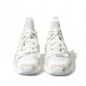 White Beige Sorrento Socks Sneakers Shoes