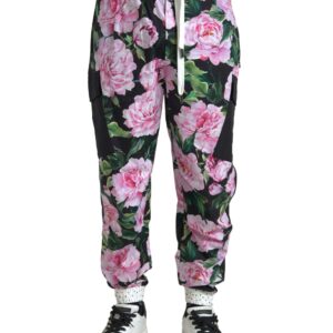 Multicolor Peony Joggers Cotton Men Pants