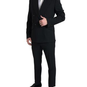 Black 2 Piece Double Breasted SICILIA Suit