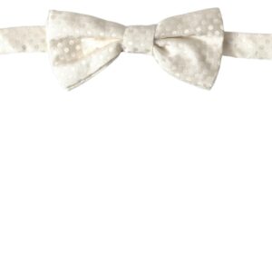 Ivory Fantasy Pattern Adjustable Neck Papillon Bow Tie