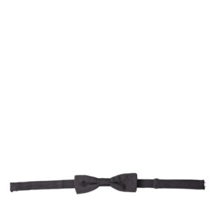 Dark Gray Silk Adjustable Neck Men Papillon Bow Tie