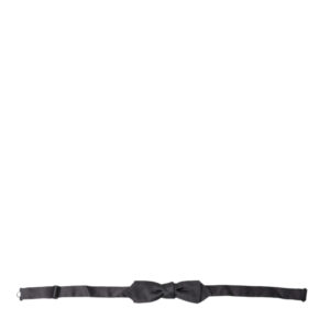 Dark Gray Silk Adjustable Neck Men Papillon Bow Tie