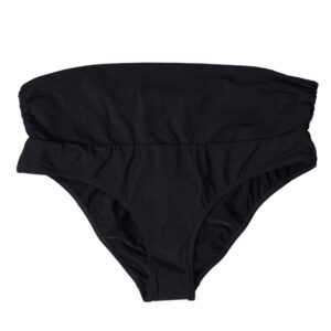 Black Nylon Stretch Swimwear Slip Bottom Bikini