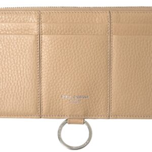 Beige Leather Shoulder Cardholder Shoulder Strap Wallet