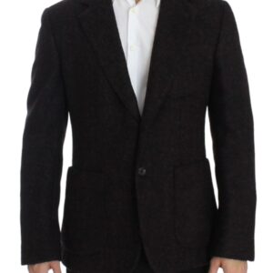 Bordeaux alpaga two button blazer