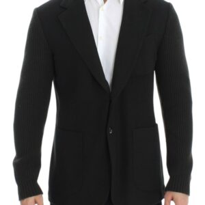 Green cashmere two button blazer