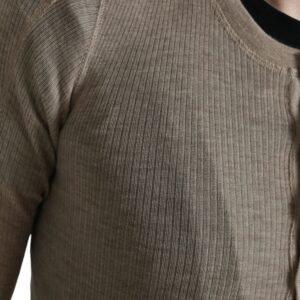 Henley Pullover Beige Cashmere Sweater