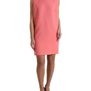 Pink Virgin Wool Sleeveless Mini Dress