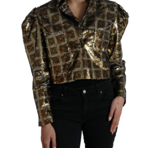 Multicolor Polyester Sequined Cropped Jacket