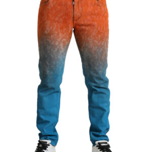 Multicolor Ombre Cotton Slim Fit Denim Jeans