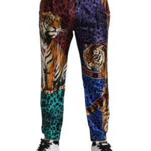 Multicolor Tiger Cotton Loose Denim Jeans