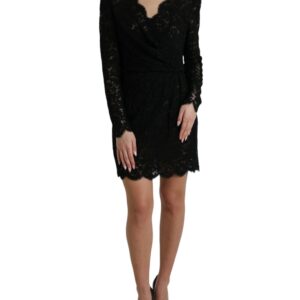 Black Bodycon Lace Cotton Sheath Mini Dress