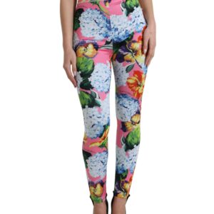 Multicolor Floral High Waist Leggings Pants