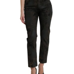 Brown BOYFRIEND Mid Waist Cotton Denim Jeans