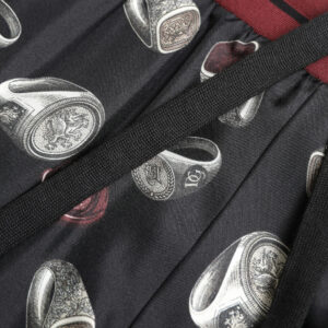 Black Ring Silk Jogging Trousers Pants