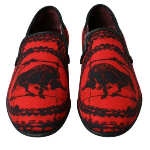 Red Black Torero Loafers Slippers Men Shoes