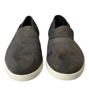 Blue Suede Caiman Men Loafers Slippers Shoes