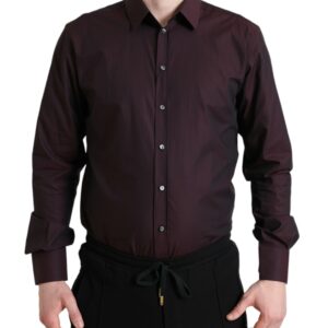 Maroon Jacquard Formal Dress MARTINI Shirt