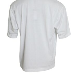 White Cotton Short Sleeves Crewneck T-shirt