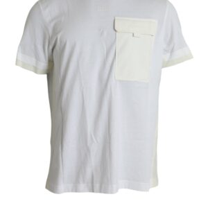 White Cotton Pocket Short Sleeves T-shirt