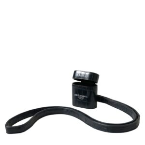 Black Crocodile Leather Silver Metal Logo Airpods Case