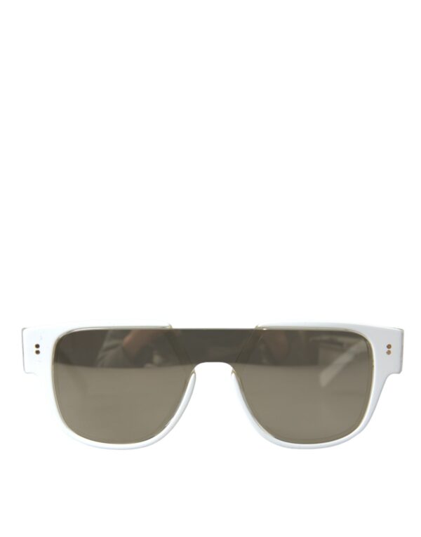 White Acetate Mirror Lenses DG4356 Sunglasses